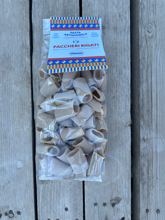 Paccheri rigati trafilati al bronzo di grano Senatore cappelli